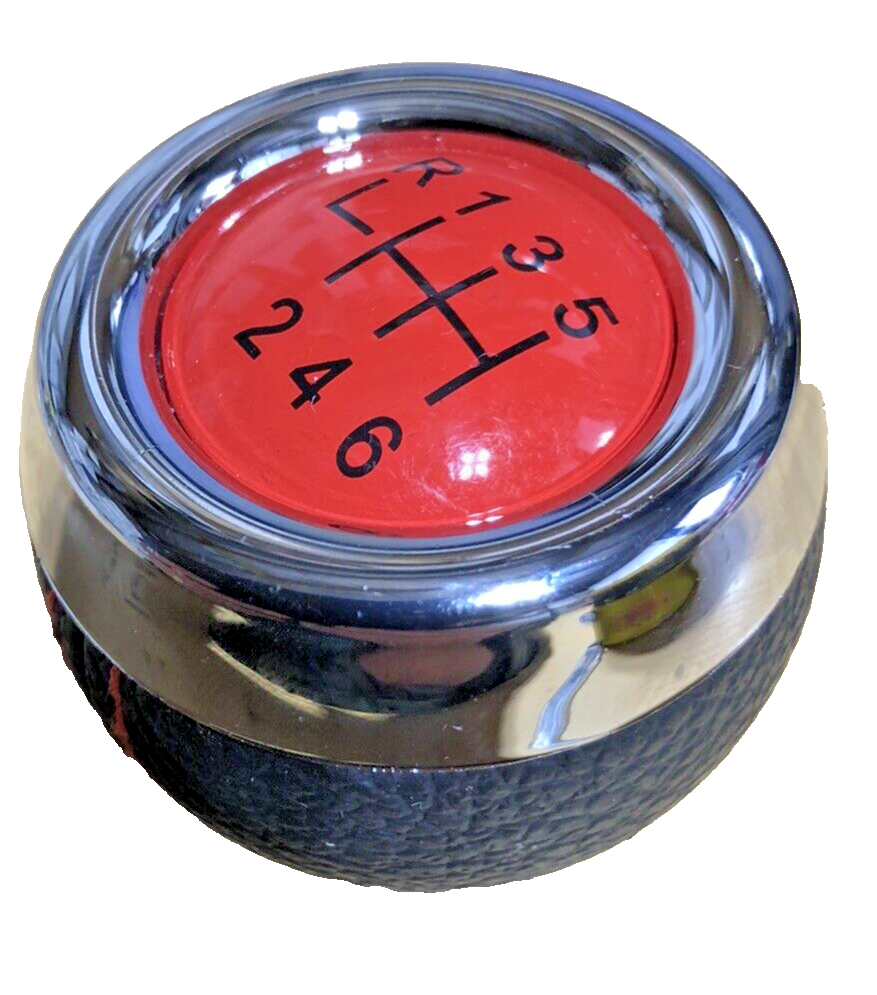 MINI 6 Speed Gear Shift Knob Soft Leather Red Shift Pattern R55 R56 R57 R58 R60