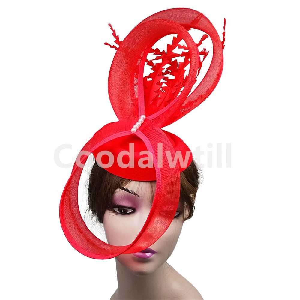 Ladies Royal Ascot Chapeau Cap Wedding Fascinator Hat Headpiece Women Church