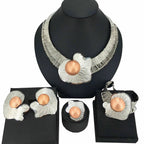 Fashion Dubai Gold-Plated Jewelry Set Simple Style African Necklace All Copper