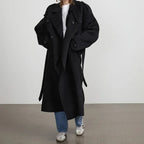 Women's Winter Double Breasted Long Sleeve Lapel Blends Jacket