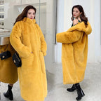 Women's Faux Fur Maxi Thick Autumn Luxury Winter Coat