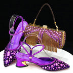 Italian Design Three-Dimensional Women's Bags And Ladies Heel Shoes