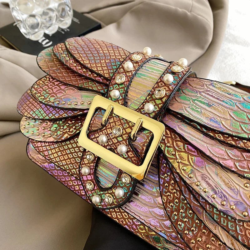 2024 New Handmade Rivet Butterfly Wing Crossbody Bag Women Designer Handbag And