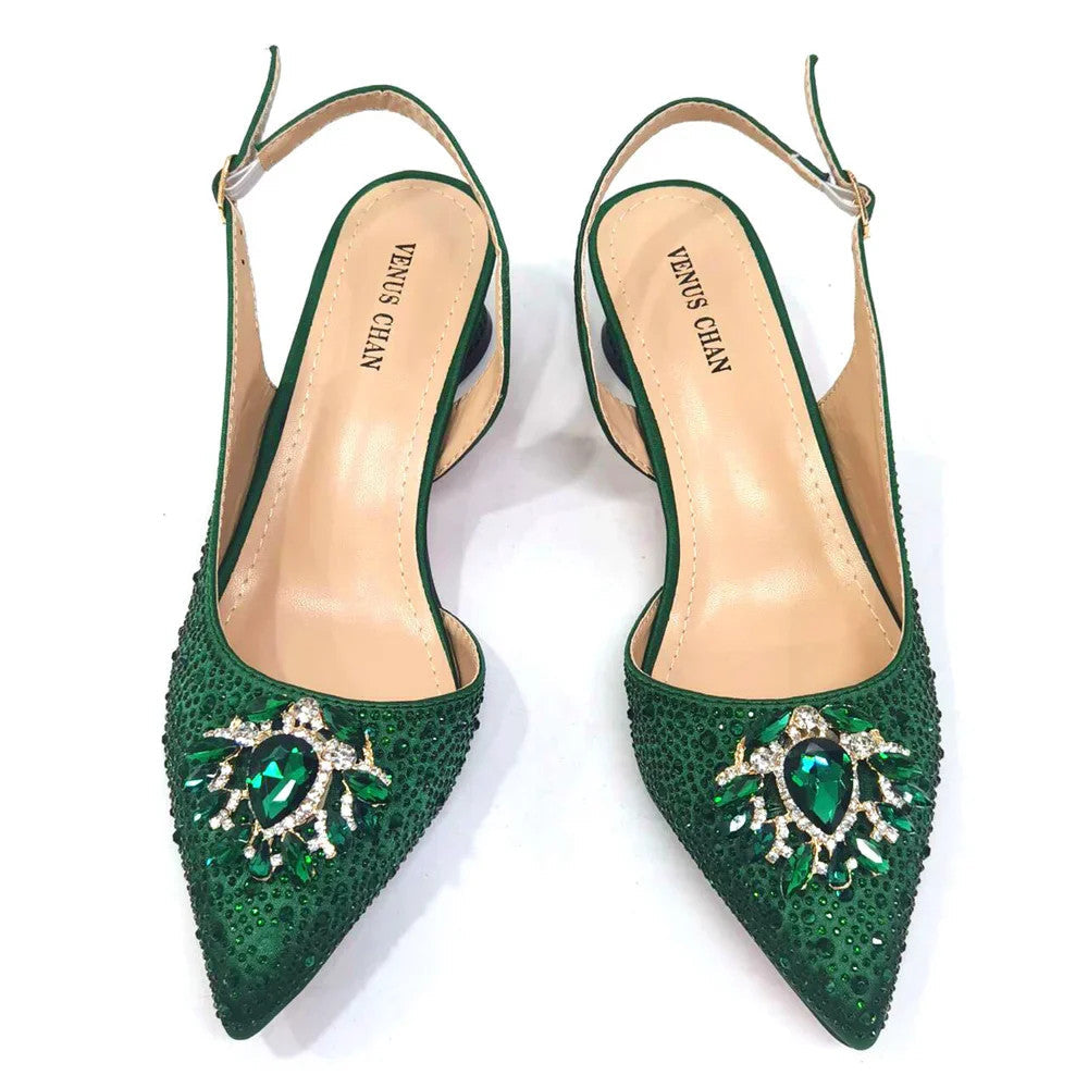Italian Hollow Design Women's Shoes And Matching Bag