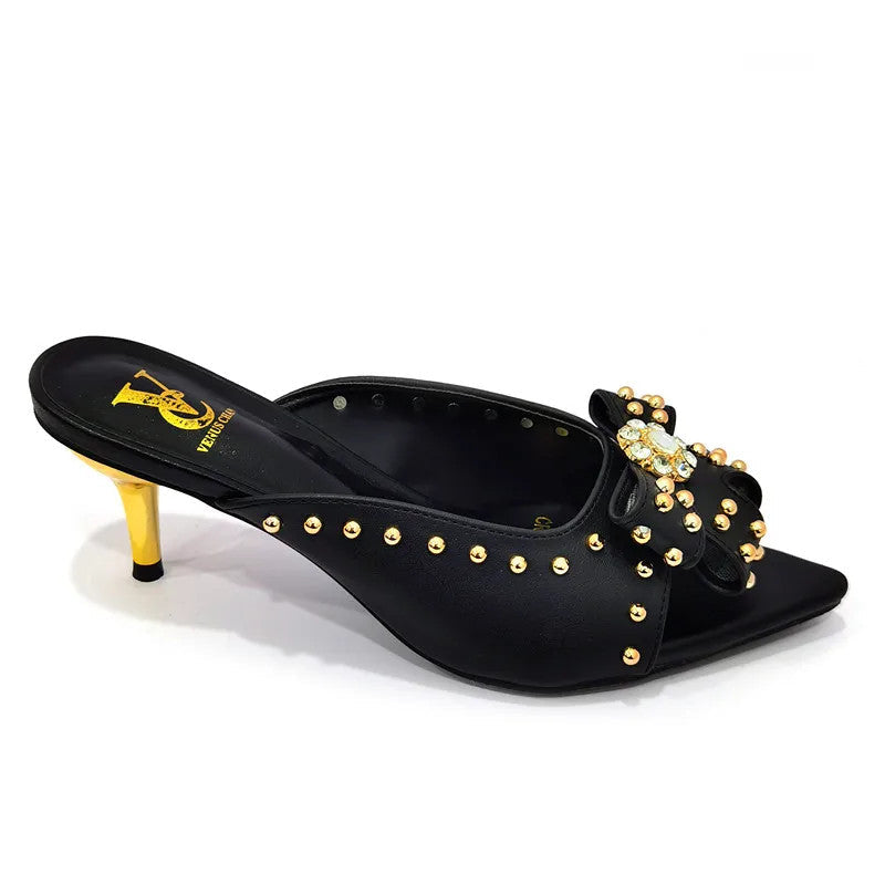 2022 Rivet Style Women Shoes and Bag to Match in Color matching High Quality