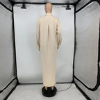 Women Shirt Windproof Shirt Dress Versatile Hem Stylish Autumn Winter Solid