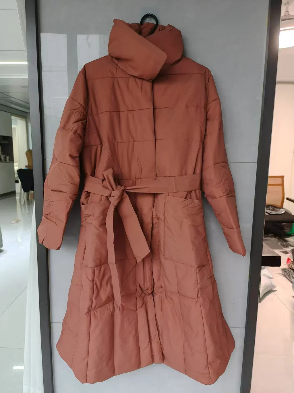 Women's Single Breasted Long Down Winter Jackets