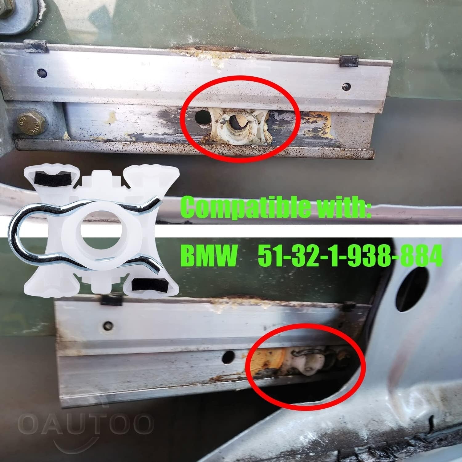 BMW 3 Series Window Regulator Slider Clips Lifting Mechanism