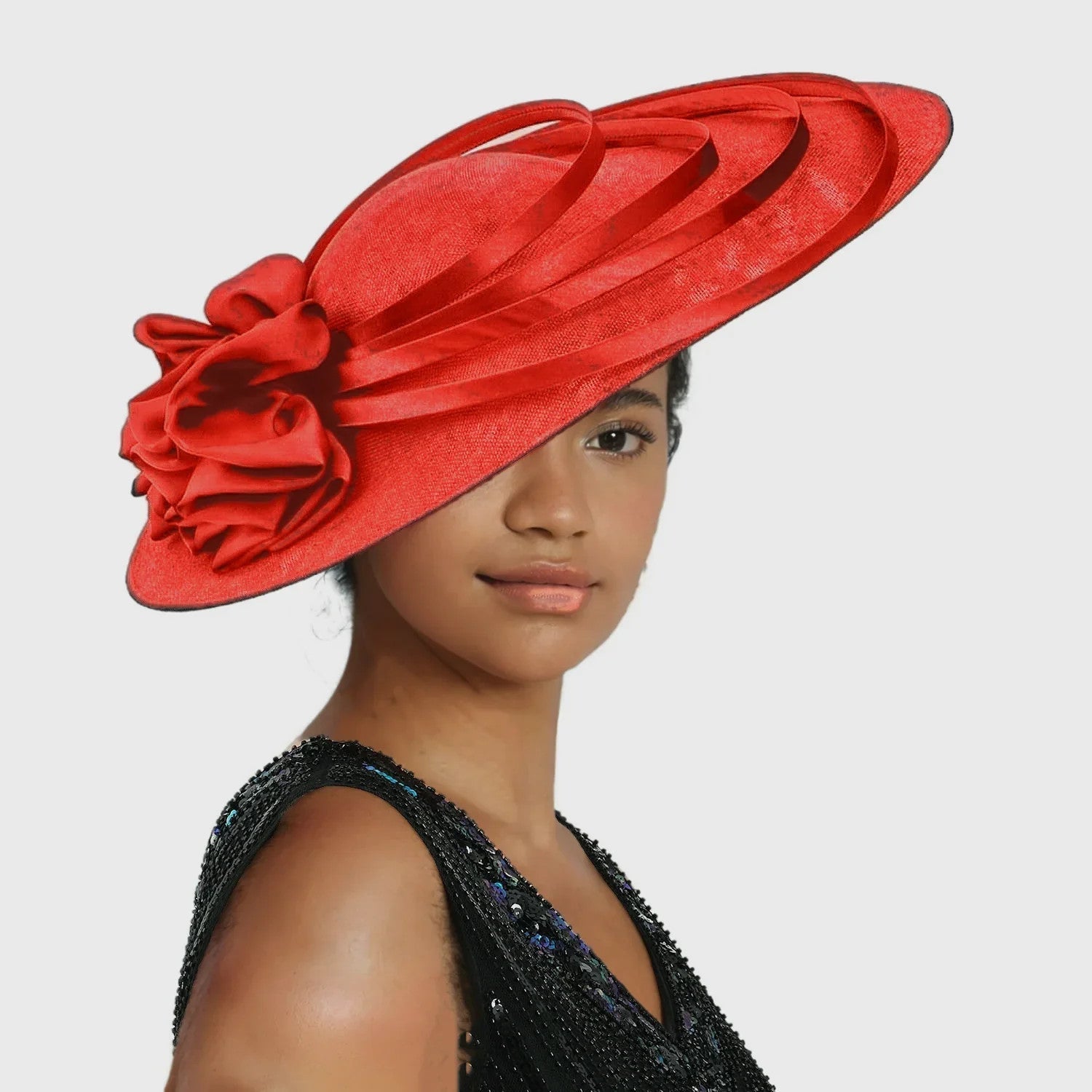 Fancy Christmas Sinamay Fascinator Perfect Wedding Hat Unique Derby Party Hat