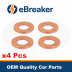 BMW Diesel Fuel Injector Copper Washer Seal Set x4 — M47 N47 B47 Engines — OE 2247156