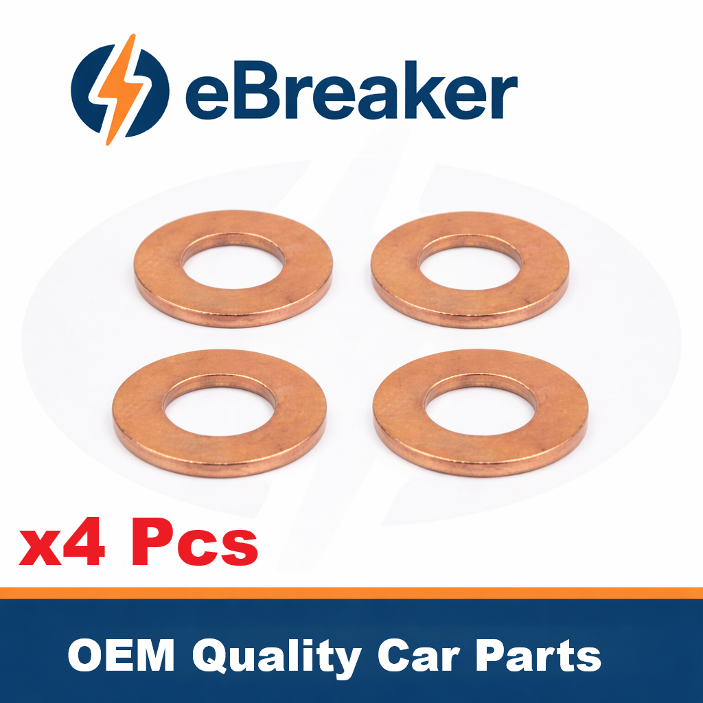 BMW Diesel Fuel Injector Copper Washer Seal Set x4 — M47 N47 B47 Engines — OE 2247156