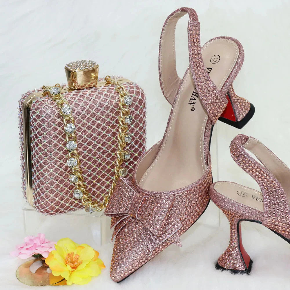 Women's Italian Shoes and Bag Set