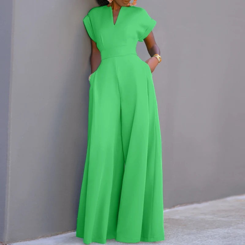 ZANZEA Summer Overalls Women 2024 Elegant Jumpsuits Holiday Casual Short Sleeve