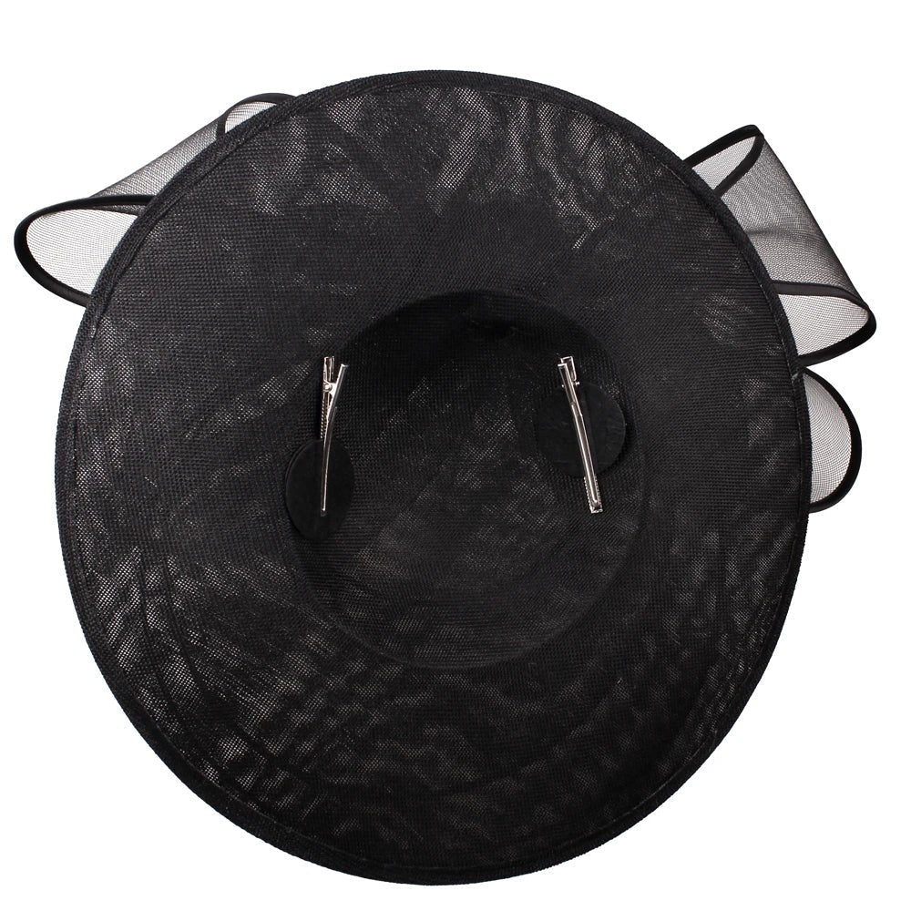 Elegant Wedding Big Size Fascinator Hat Women Flower Multimodal Hair Top Clips