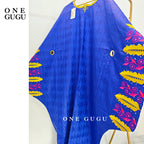 African Original Bazin Riche Boubou With Embroidery And Stones Mix Size