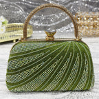 Women's Italian Diamond Studded Shoes and Bag Matching Set