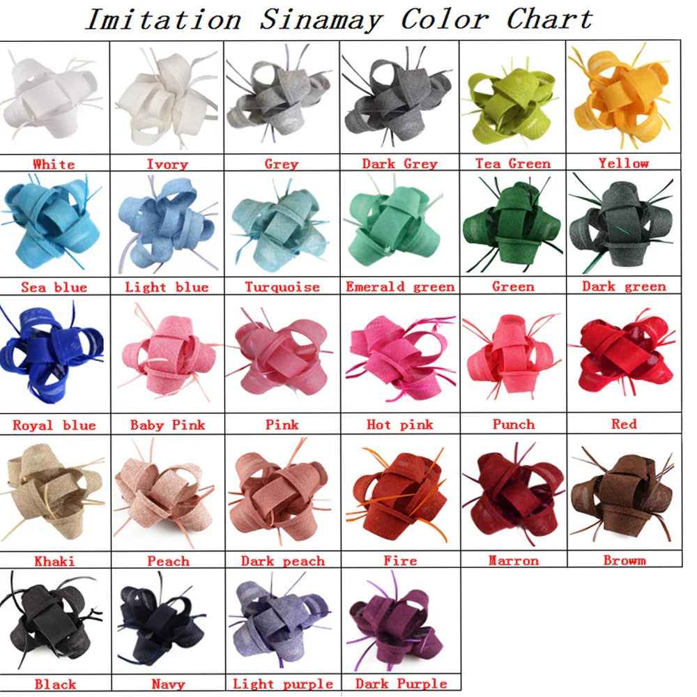 Elegant Wedding Big Size Fascinator Hat Women Flower Multimodal Hair Top Clips