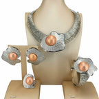 Fashion Dubai Gold-Plated Jewelry Set Simple Style African Necklace All Copper