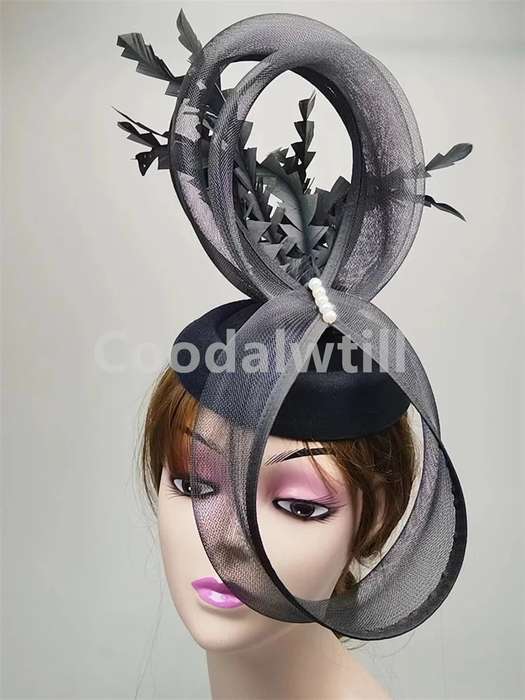 Ladies Royal Ascot Chapeau Cap Wedding Fascinator Hat Headpiece Women Church