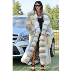 Women's Faux Fur Long Hooded Thick Fluffy Coat