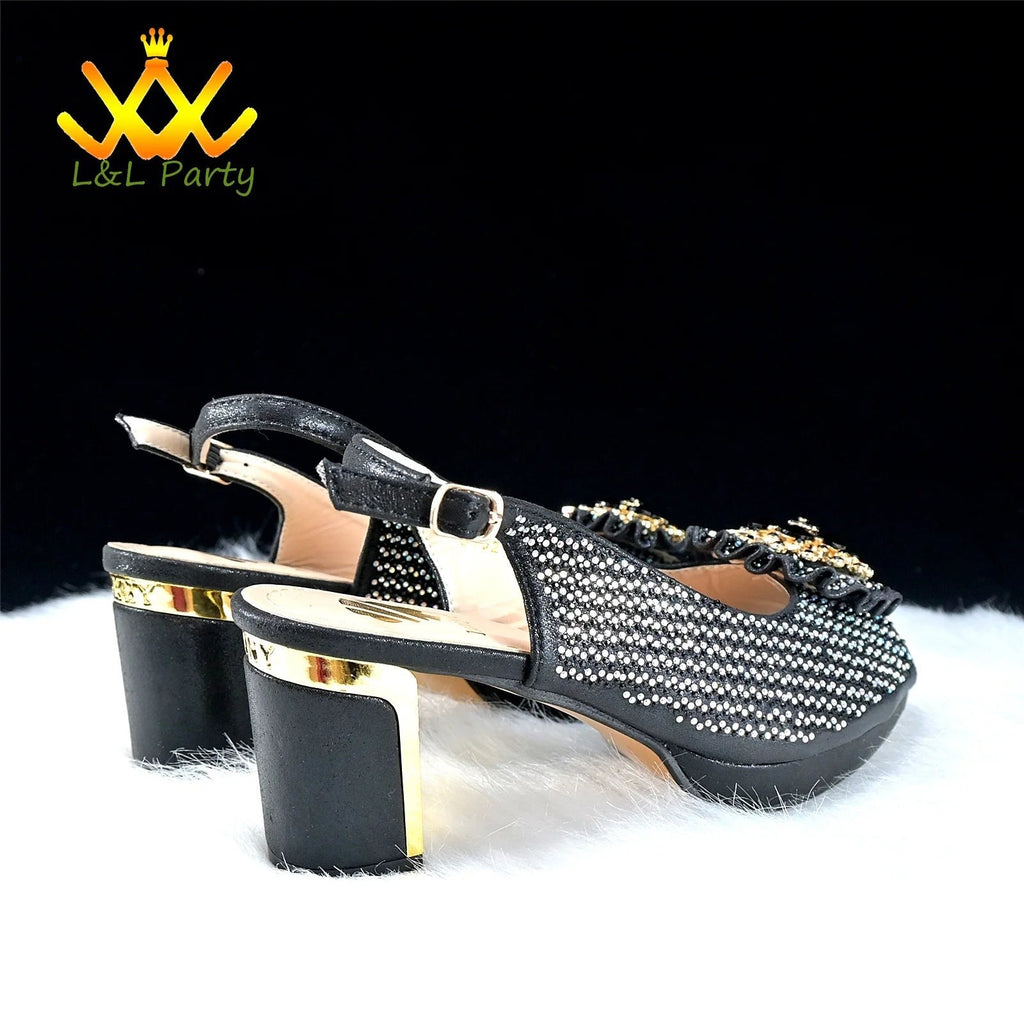 2025 Special New Arrivals Italian Women Shoes and Bag to Match in Green Color