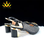 2025 Special New Arrivals Italian Women Shoes and Bag to Match in Green Color