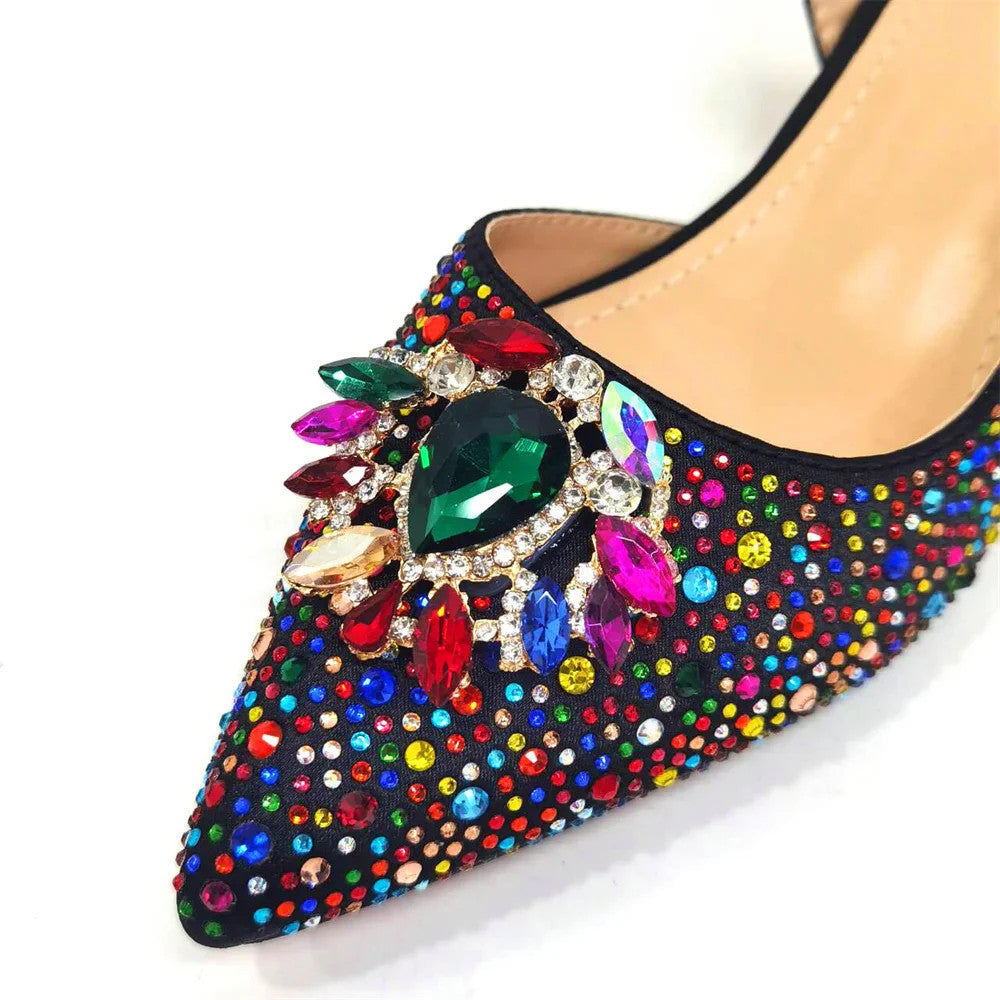Italian Hollow Design Women's Shoes And Matching Bag