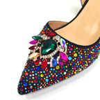 Italian Hollow Design Women's Shoes And Matching Bag