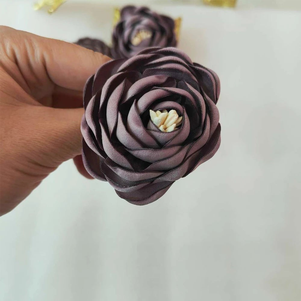 2025 New High Quality African Big Purple Flower Pendant Women Jewelry Set Dubai