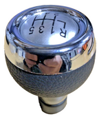 MINI 6 Speed Gear Shift Knob Soft Leather Silver Shift Pattern R55 R56 R57 R60