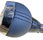 MINI 6 Speed Gear Shift Knob Soft Leather Silver Shift Pattern R55 R56 R57 R60