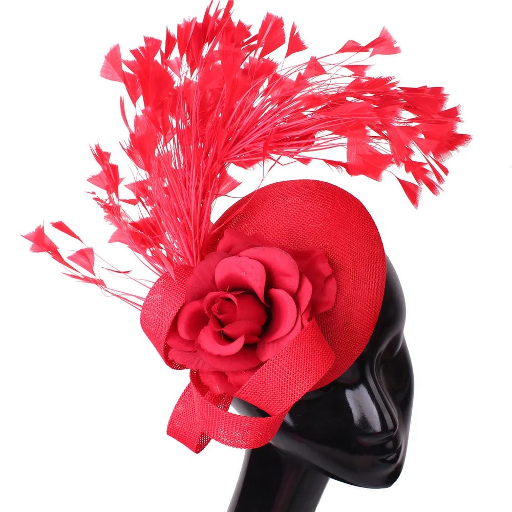 Yellow Fashion Hat Fedora Formal Dress Church Fascinators Hat Headband Party