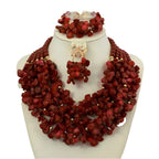 African Wedding Coral Beads Jewelry Set African Beads Jewelry Sets Nigerian