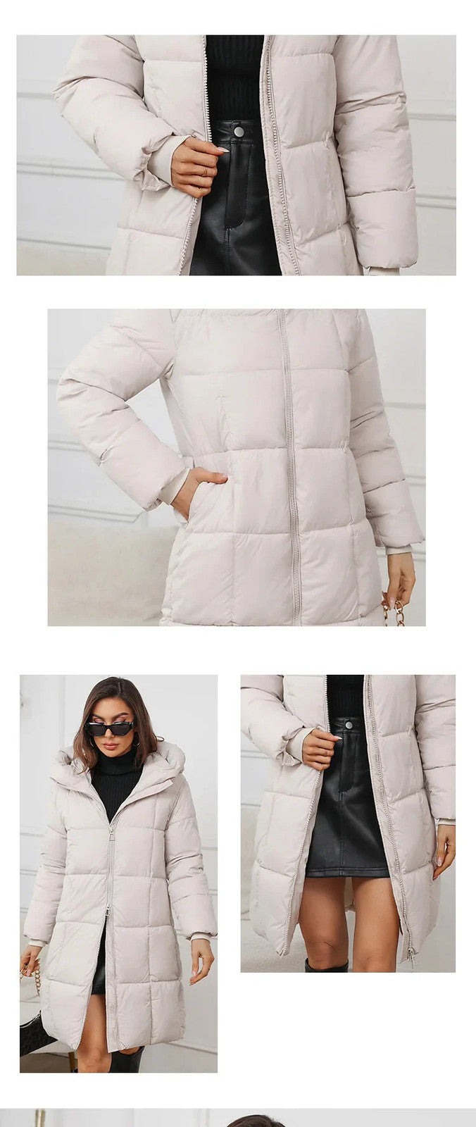 Women's Long Winter Parkas Thick Down Cotton Coat
