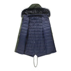 Double Sided Women's winter Thick Detachable Zipper Parka Jacket