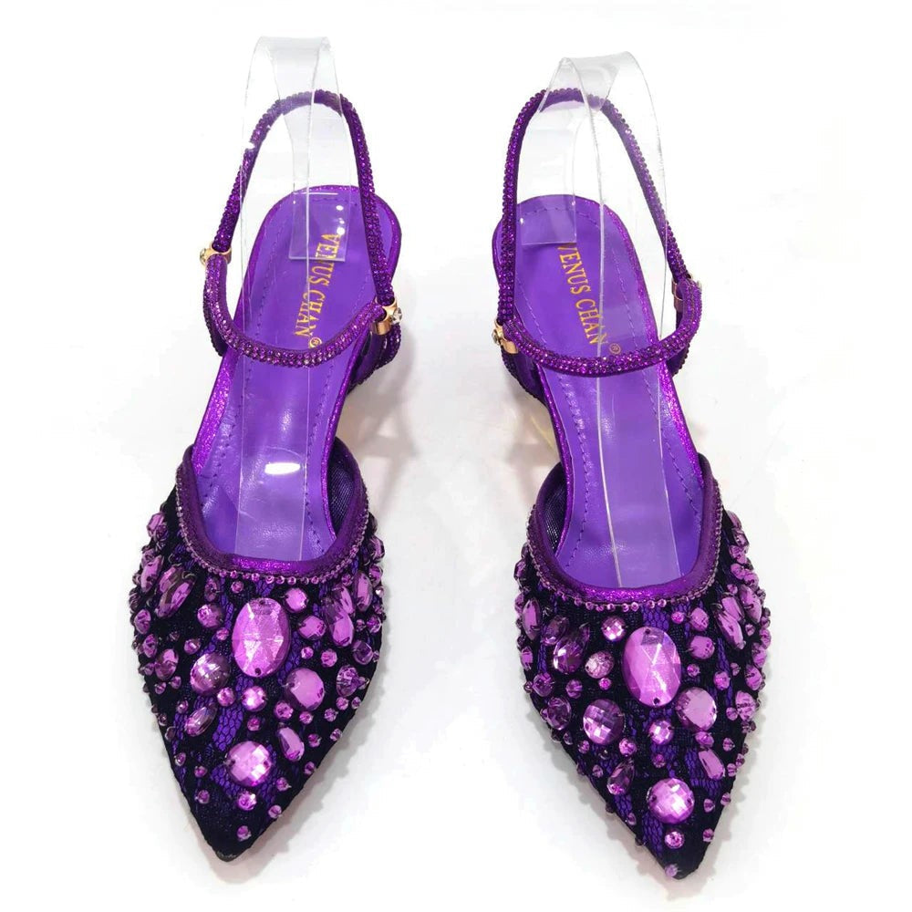 Italian Design Three-Dimensional Women's Bags And Ladies Heel Shoes