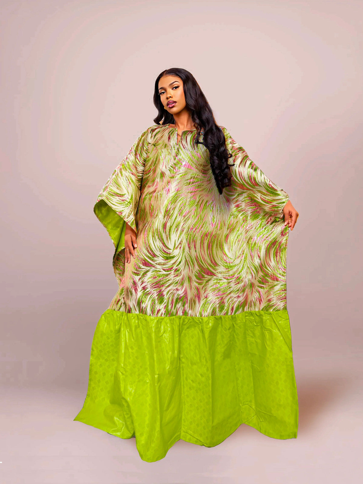 2025 New Arrival African Women Brocade Wedding Dress Dashiki Embroidery With