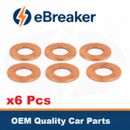 BMW Fuel Injector Copper Washer Seal Set  Diesel M57 N57 B57 Engine 6Pc 2247156