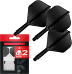 Target Darts K-Flex Flight System No2 Standard  - Black - Short - 19mm