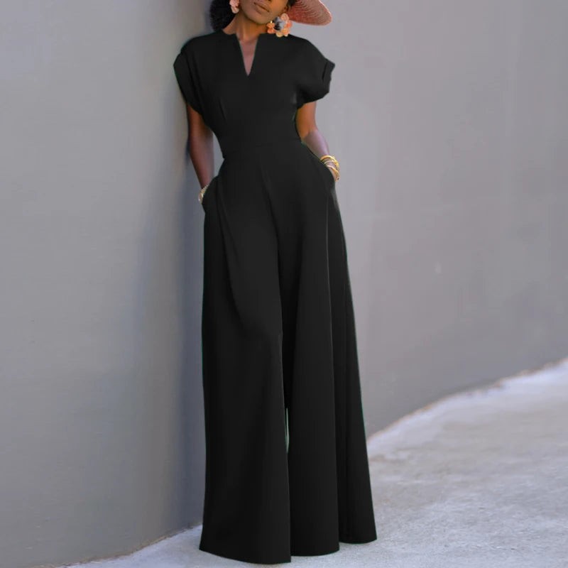 ZANZEA Summer Overalls Women 2024 Elegant Jumpsuits Holiday Casual Short Sleeve