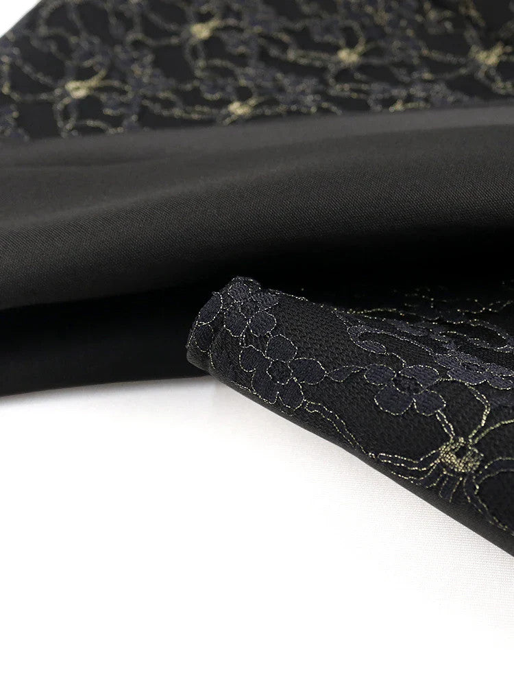 Black Long Prom Dresses High Neck Lace Patchwork Bodycon Women Evening Cocktail