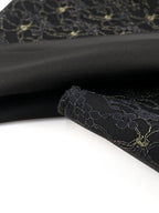 Black Long Prom Dresses High Neck Lace Patchwork Bodycon Women Evening Cocktail