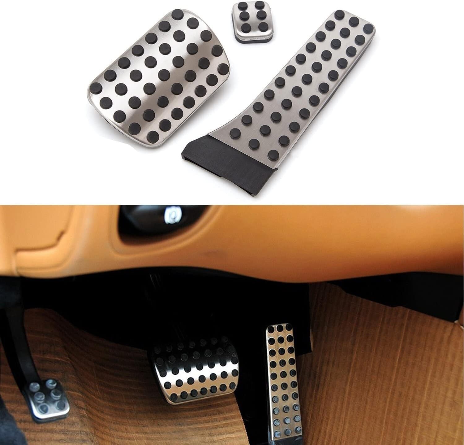 Mercedes AMG Pedals Set 3PCS Stainless Steel Fuel Brake Footrest  A C E SL  CLS