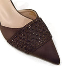 Women's Italian Party Shoes and Bag Set With Elegant Diamond Butterfly