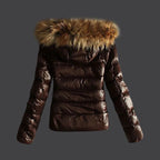 Winter Jacket Women Fashion Faux PU Leather Winter