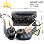 2025 Special New Arrivals Italian Women Shoes and Bag to Match in Green Color