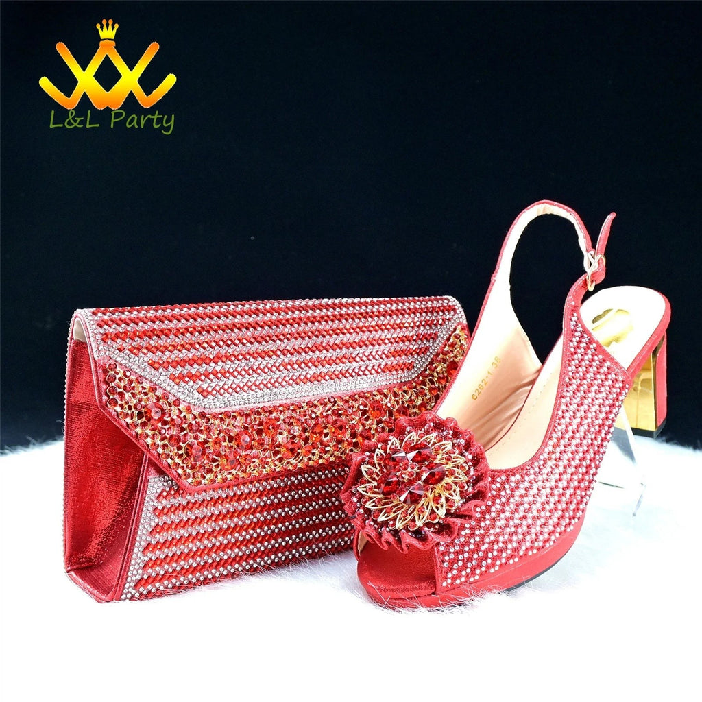 2025 Special New Arrivals Italian Women Shoes and Bag to Match in Green Color