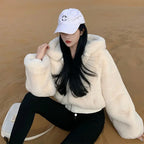 Women's Winter Fabulous Fluffy Hooded Fur Jacket