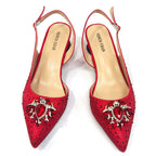 Italian Hollow Design Women's Shoes And Matching Bag