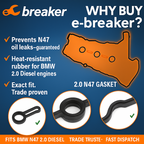 Cam Cover Gasket Set for all BMW N47 2.0D Engines 06 to 13  M.P.N # 11127802604.